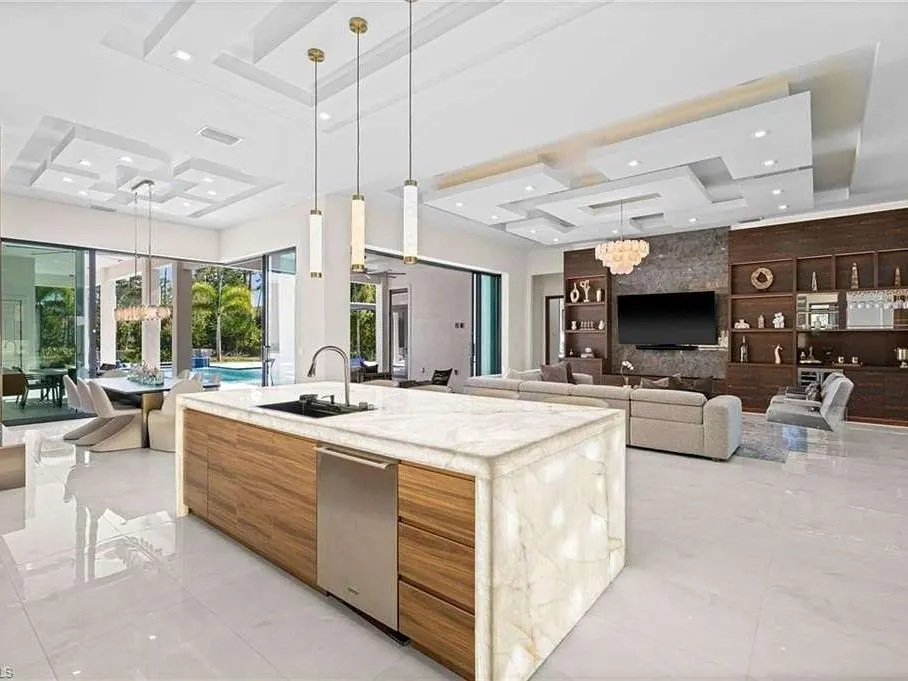 Gourmet kitchen with large island